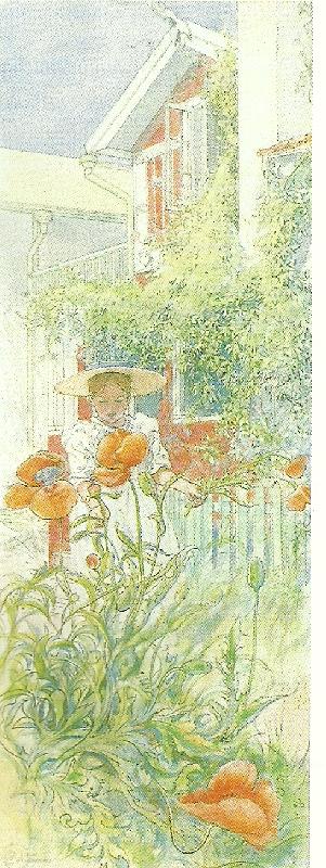 Carl Larsson vallma oil painting image